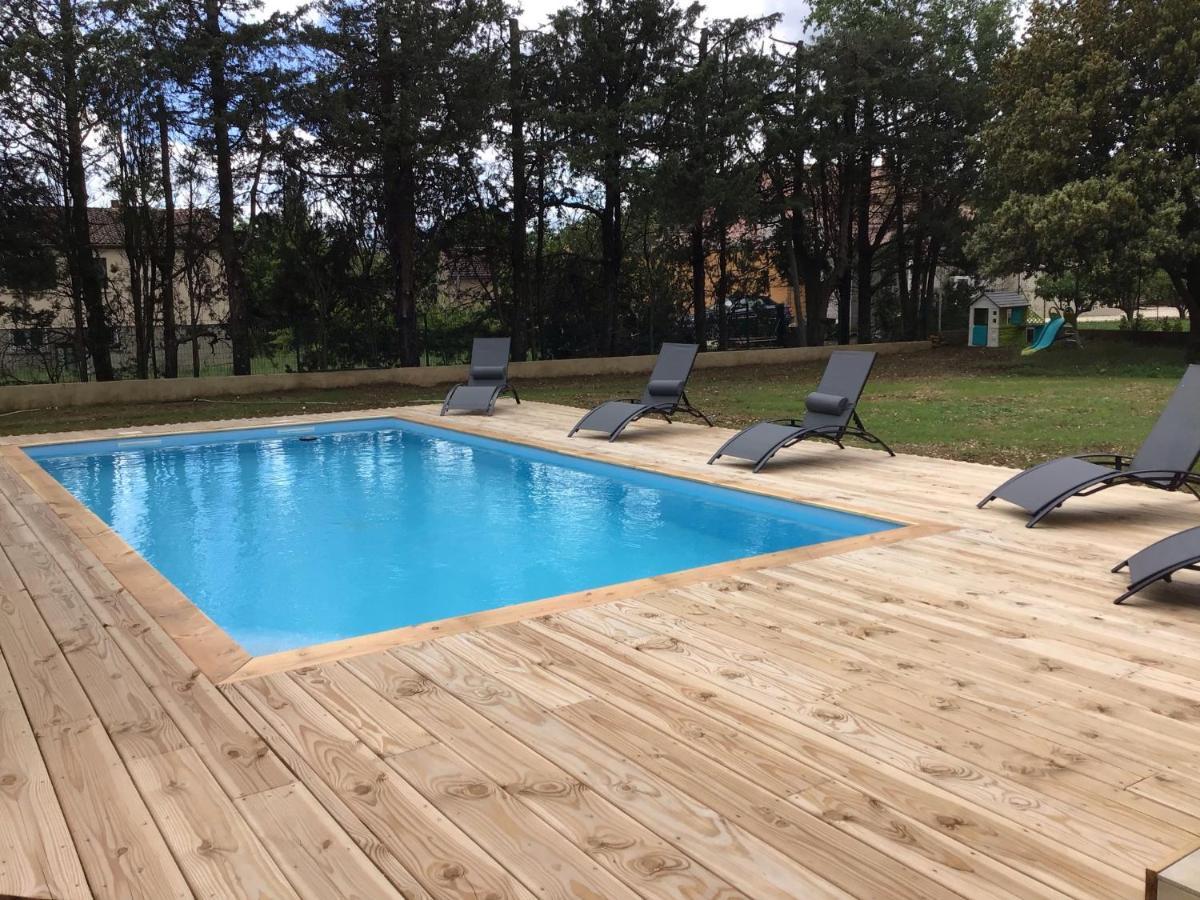 Gite Les Oliviers 10 Pers Piscine Au Calme 4 Etoiles Saint-Laurent-la-Vernède Εξωτερικό φωτογραφία